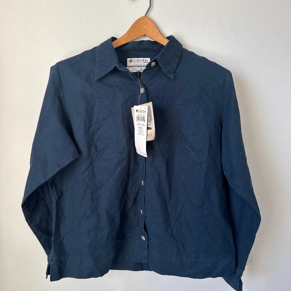 Columbia sportswear Company linen blend walker shirt jack